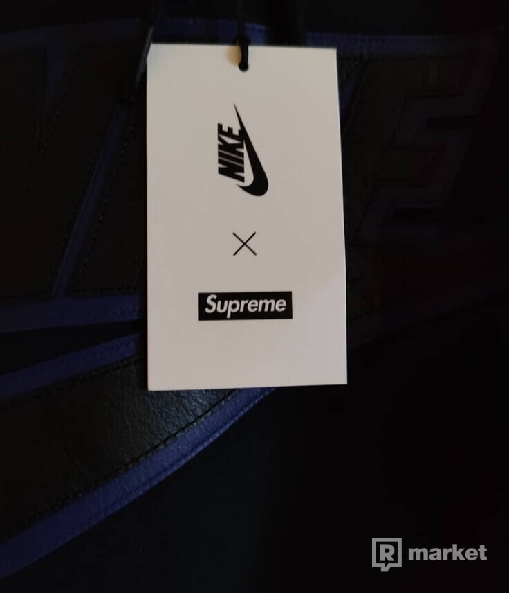 Supreme x Nike Leather Applique Hooded Sweatshirt Black