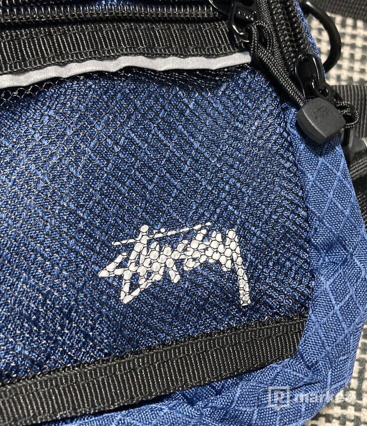 Stussy Diamond Ripstop Shoulder Bag Blue