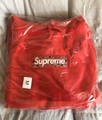 Supreme box logo bandana hoodie red