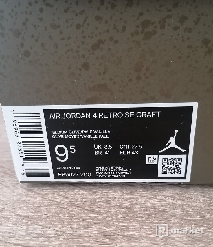 Air Jordan 4 Craft Olive