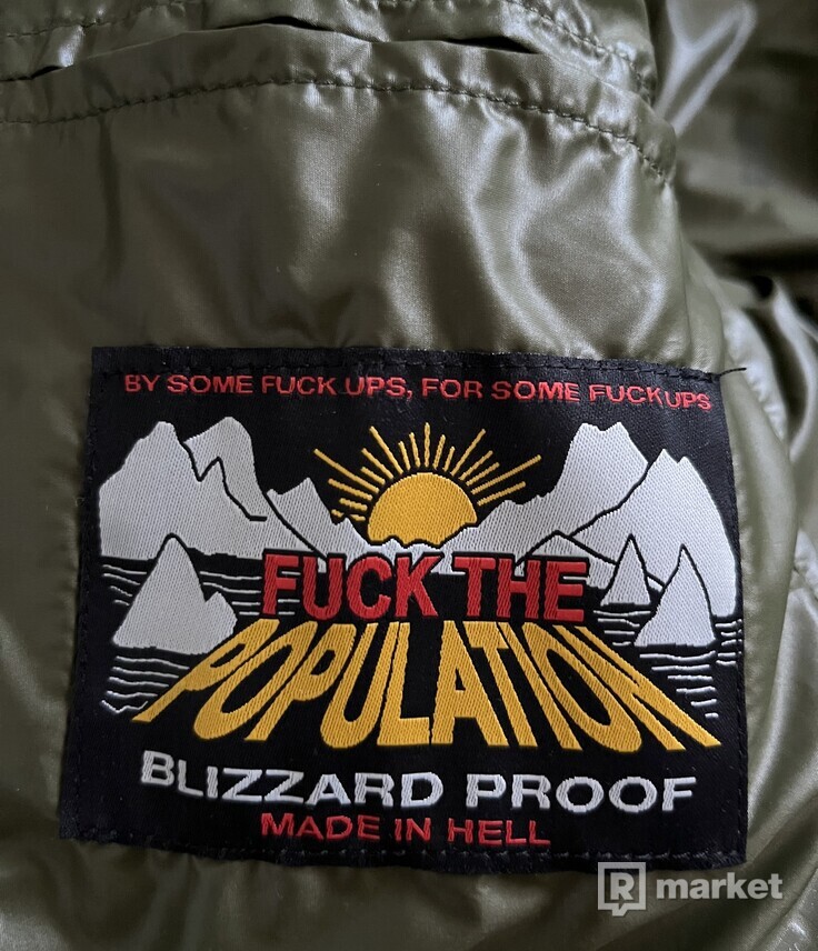 FTP DOMINATION PUFFER JACKET (OLIVE), XL