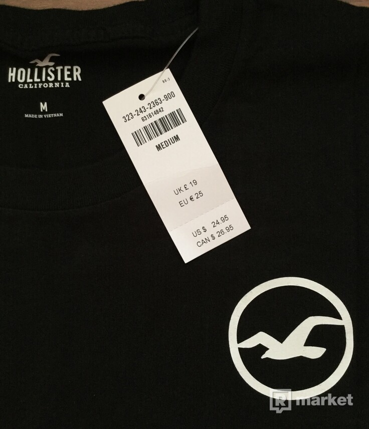 Hollister pánske tričko čierne