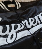 Supreme Script Varsity Puffer Jacket