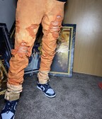 Custom Orange jeans
