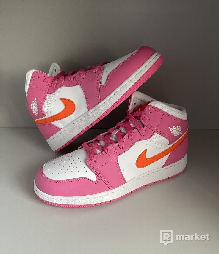 AJ1 Mid Pink Safety 38, 40