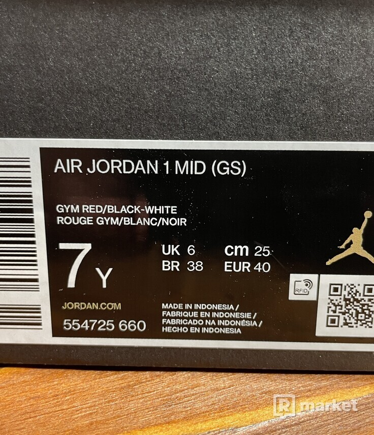 Nike Air Jordan 1 Mid Reverse Bred 2021 (GS)