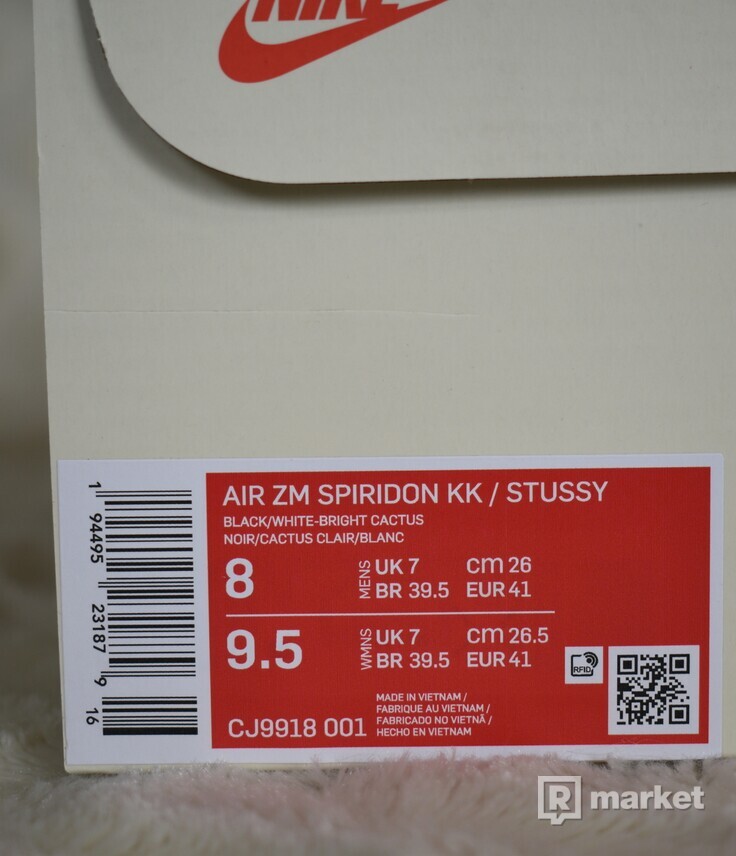 Nike Air Kukini Spiridon Cage 2 Stussy Black (US 8 - EU 41)