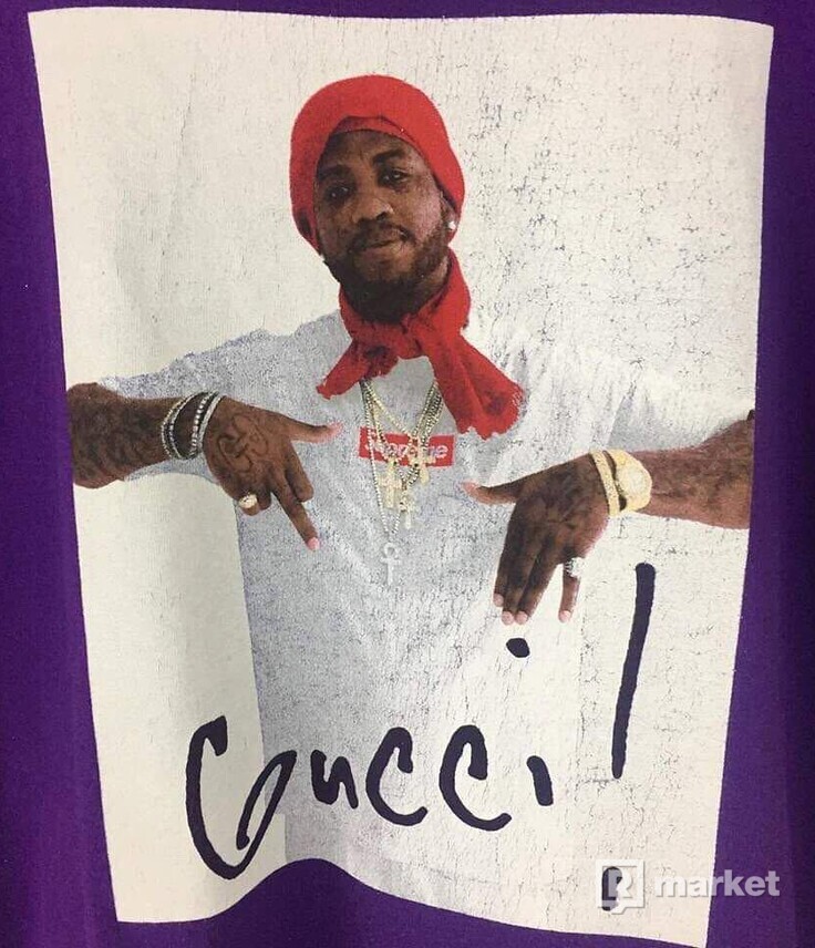 Supreme Gucci Mane Photo Tee Purple XL