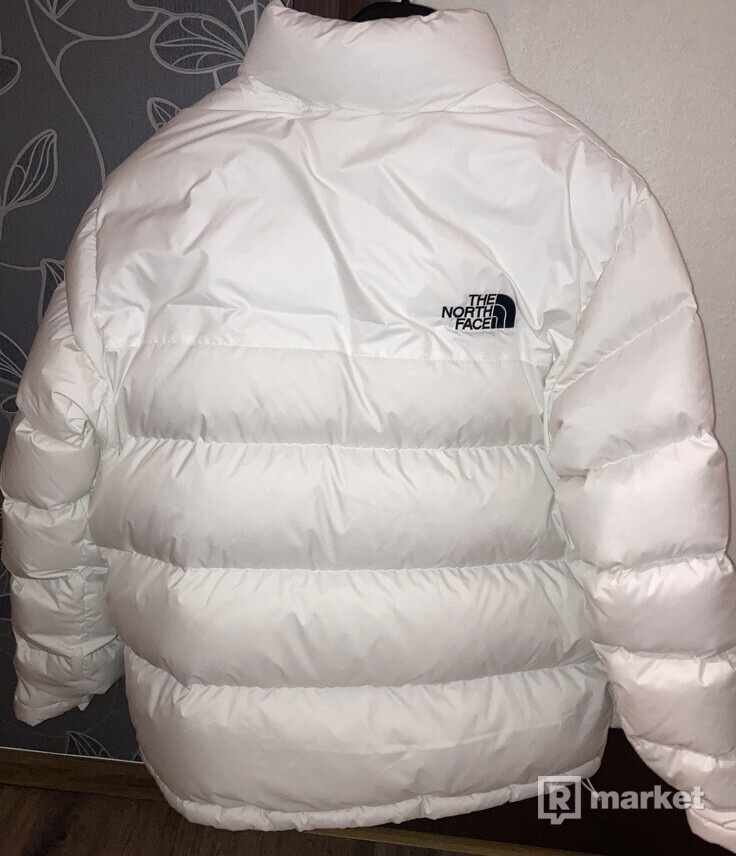 The North Face white nuptse jacket