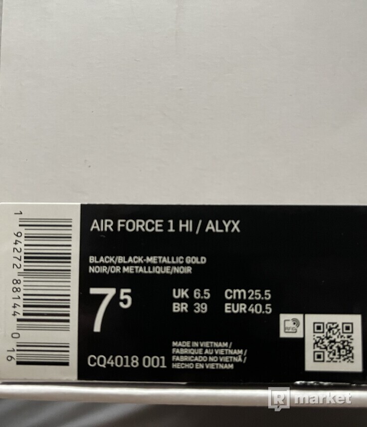 Nike air force alyx black