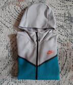 Nike Tech Fleece Full-Zip Hoodie Grey/Light Blue
