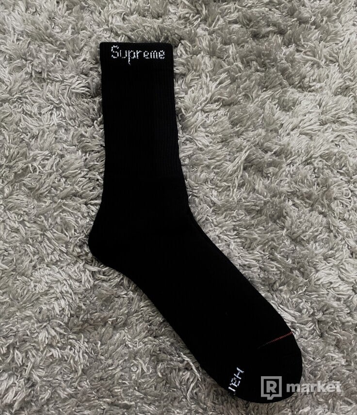 Supreme socks biele/cierne/zelene