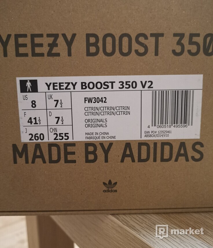 Adidas Yeezy Boost 350 V2 CITRIN EUR 41 1/3