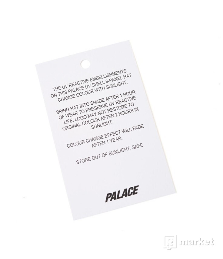 Palace White UV Reactive Cap