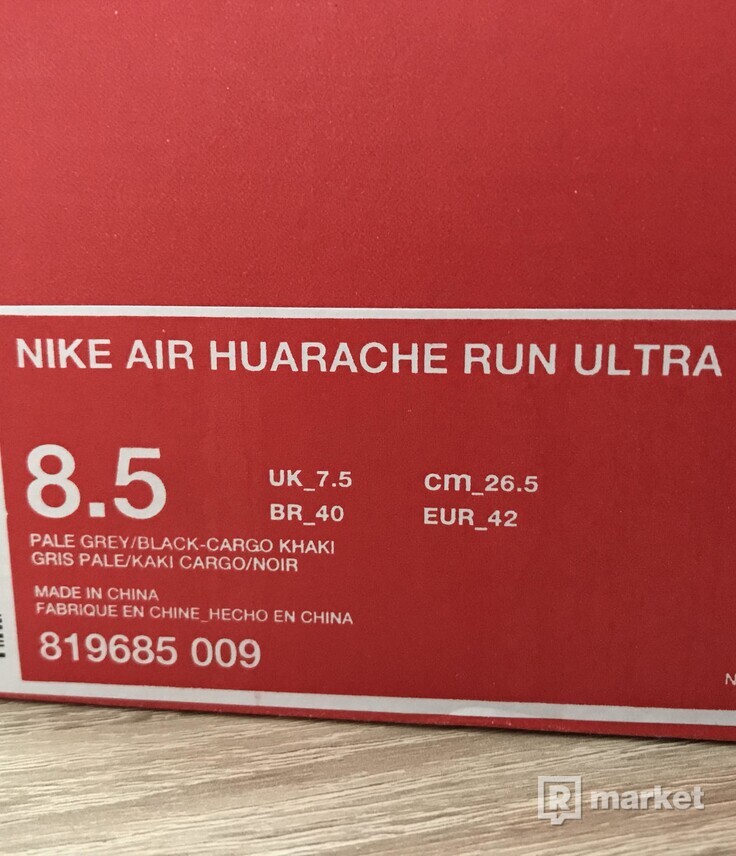 Nike Air Huarache run ultra pale grey black cargo khaki