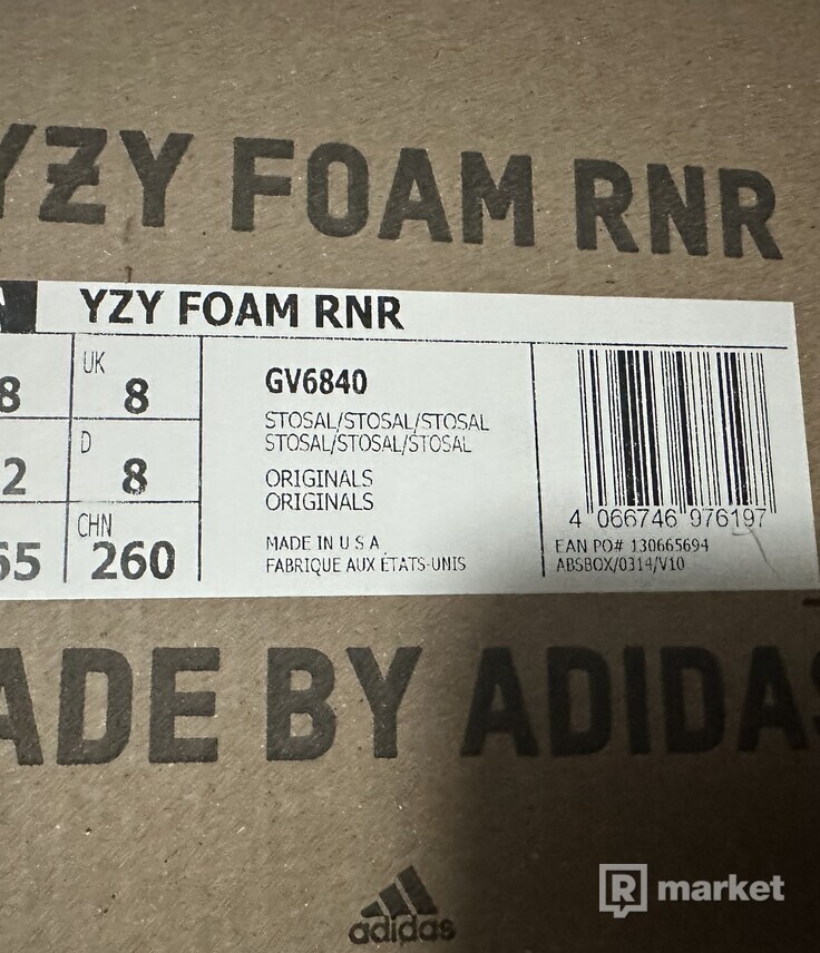 adidas Yeezy Foam RNR Stone Salt