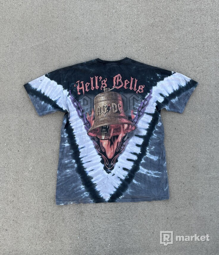 Vintage Liquid Blue AC/DC Hell's Bells T-Shirt Heavy Cotton