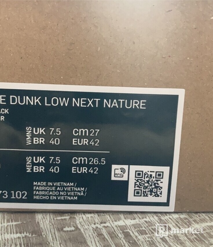 Nike Dunk Low White Black Next Nature