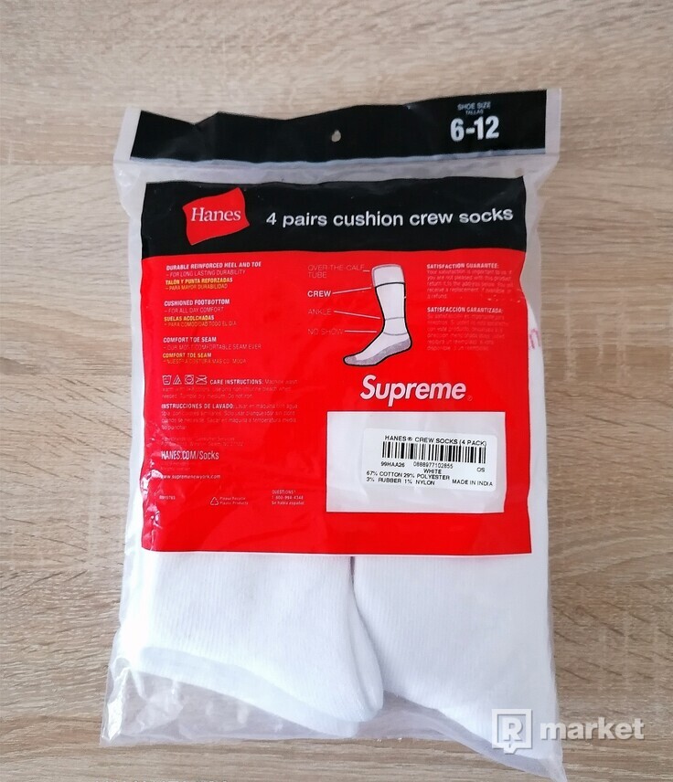 Supreme White Socks