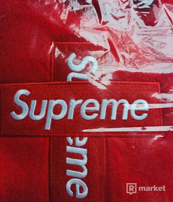Supreme Cross Box Logo Hoodie RED