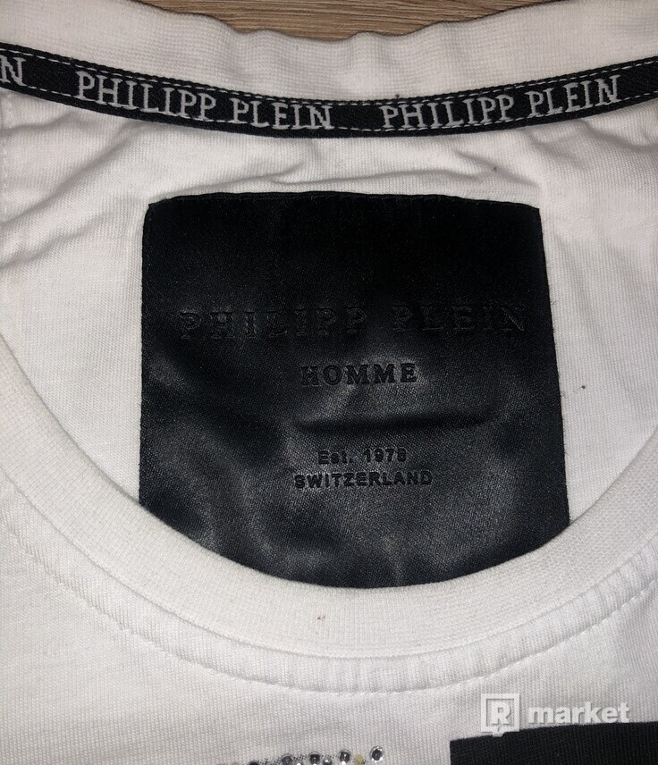 Philipp Plein roune neck tričko s krátkym rukávom M