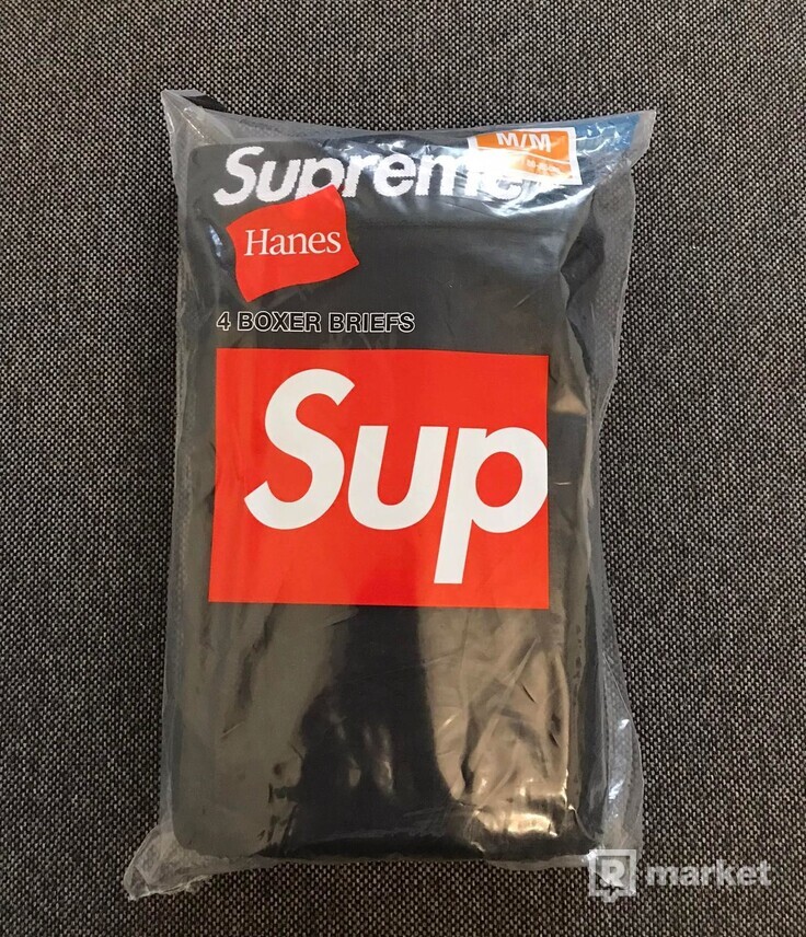 Supreme Hanes Boxer (4pack) Black