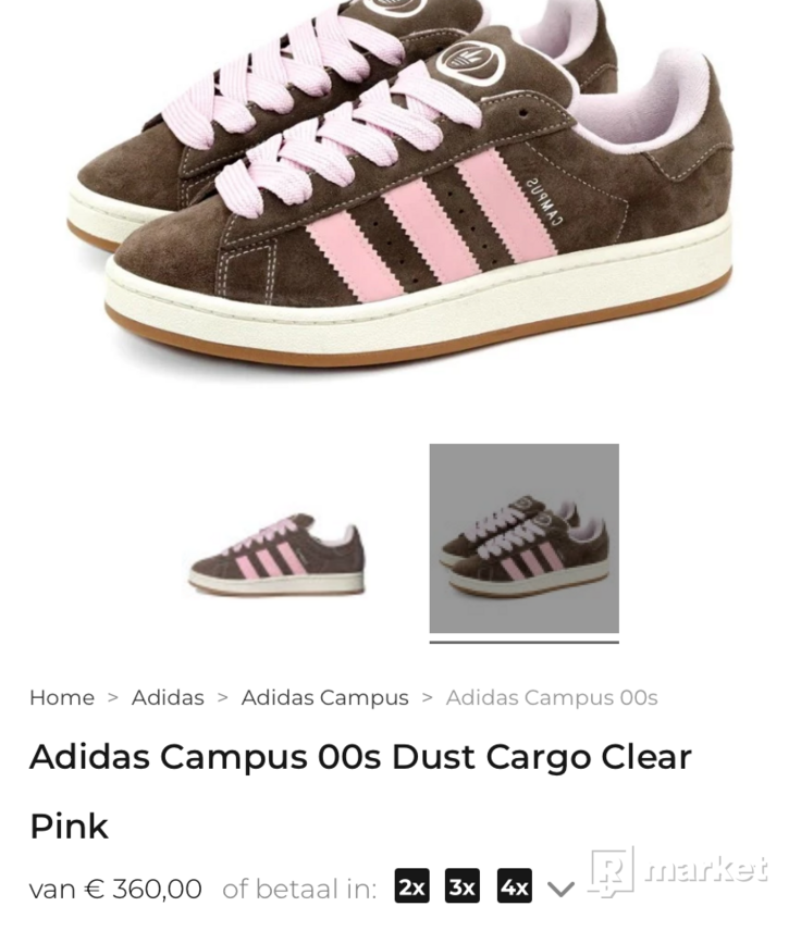 Adidas Campus 00s Dust Cargo Clear Pink | REFRESHER Market Adidas Campus 00s Dust Cargo Clear Pink | REFRESHER Market