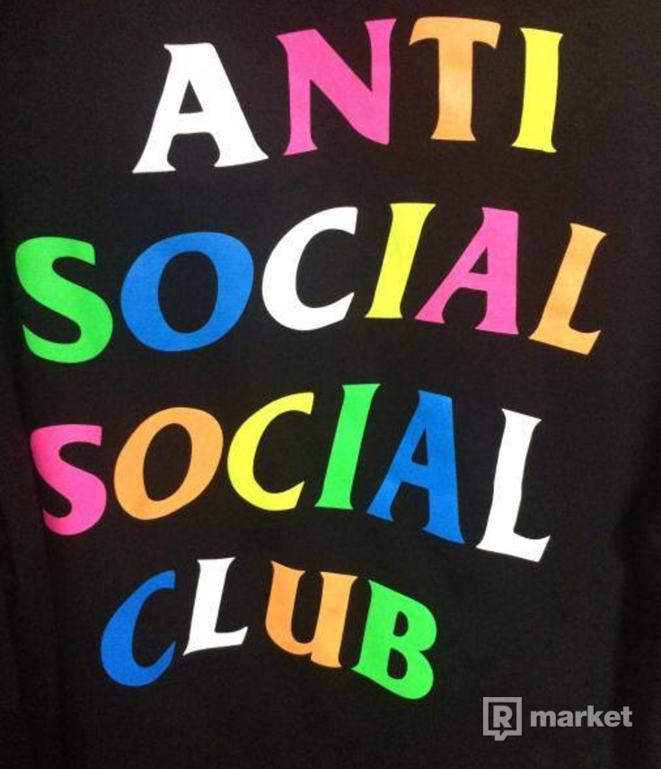 Anti social social club rainbow hoodie