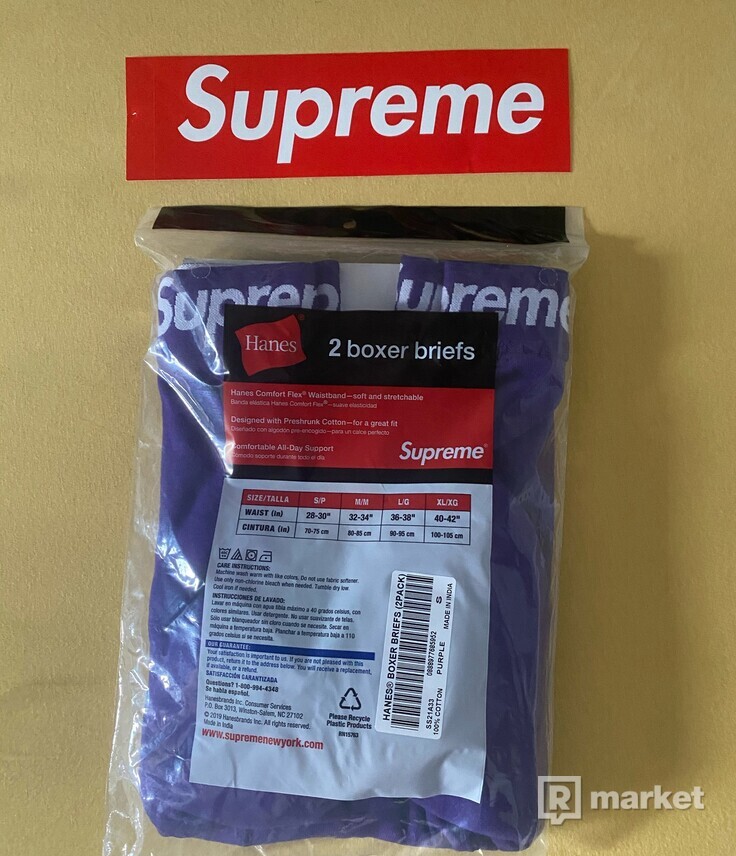 Supreme Hanes Boxers Purple S