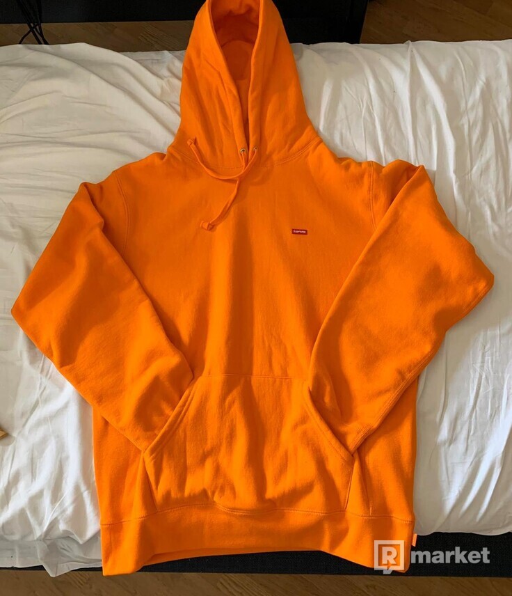 Supreme small box logo hoodie orange