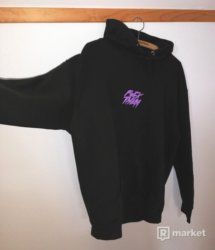 F*CK THEM LIMITED winter hoodie black/purple