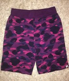 Bape purple camo shorts