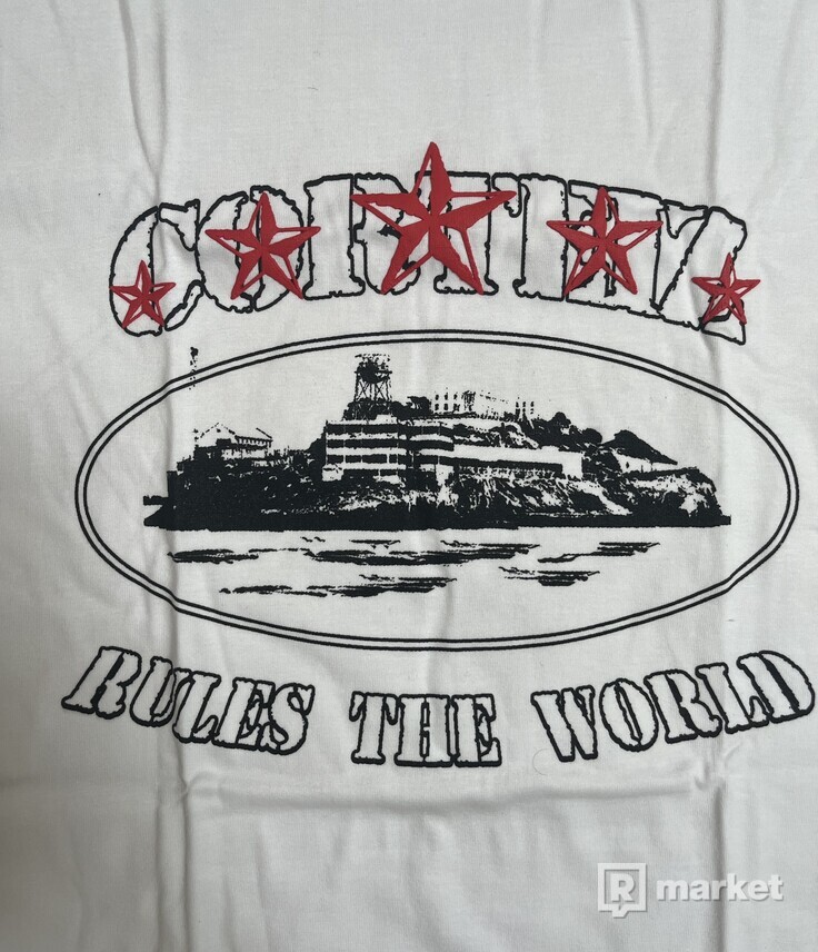Corteiz 5 Starz Alcatraz Tee [White]