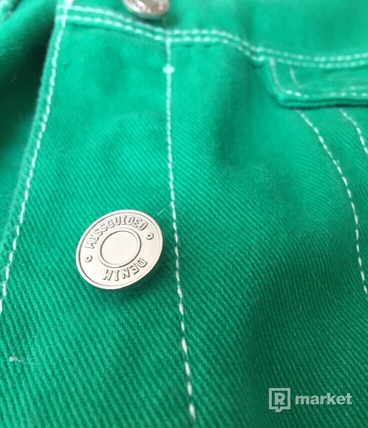 Denim zelená bunda