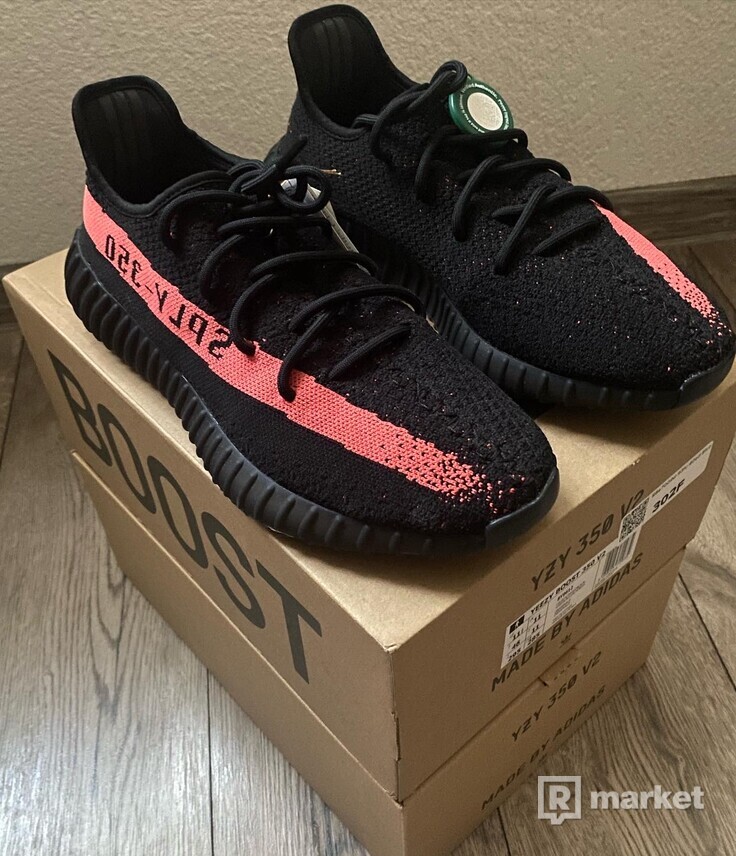Adidas Yezzy Boost 350 V2 Core Black Red
