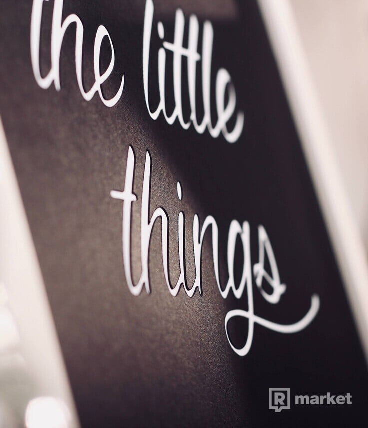 Obraz - Enjoy the little things - white
