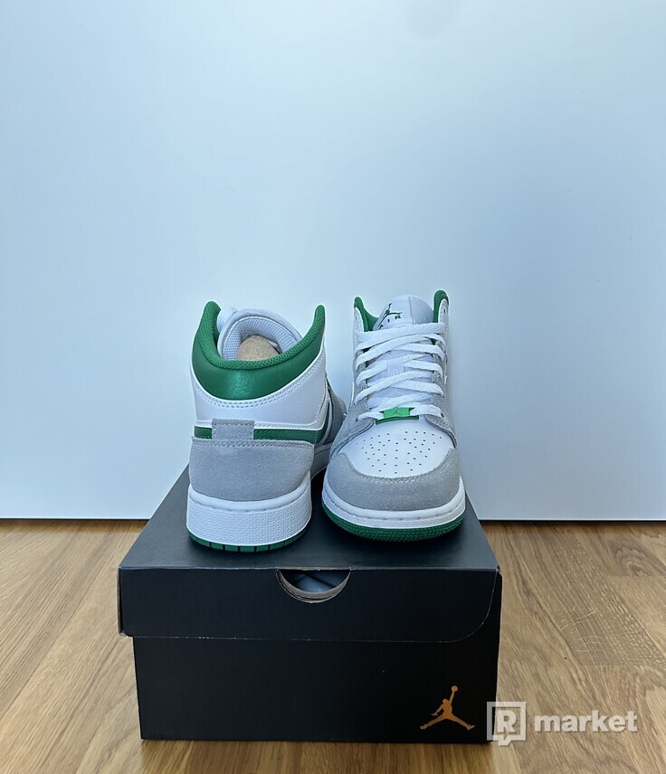 Air Jordan 1 Mid GS “Grey/Green”