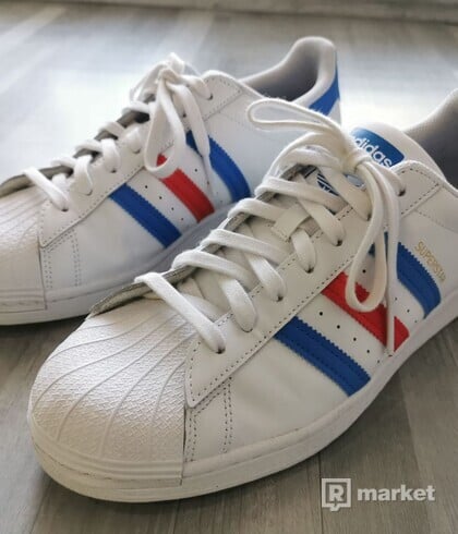 Adidas Superstar Ftw White/Blue/Red