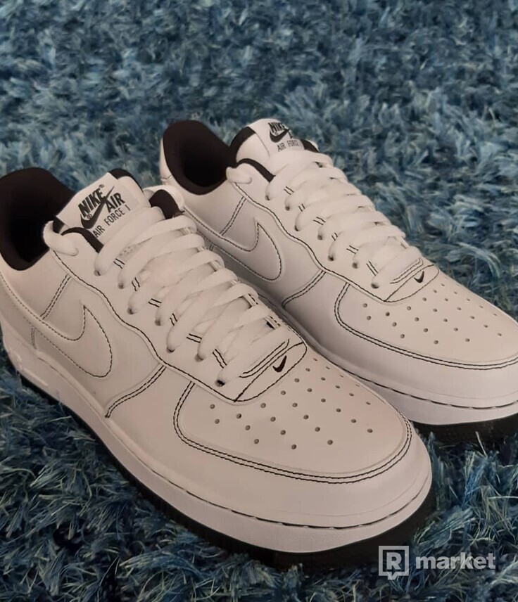 Nike Air Force white black-stitching