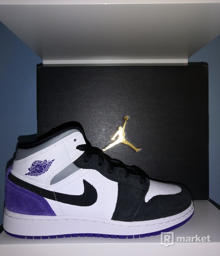 Jordan 1 Mid SE Purple (GS) 36, 38