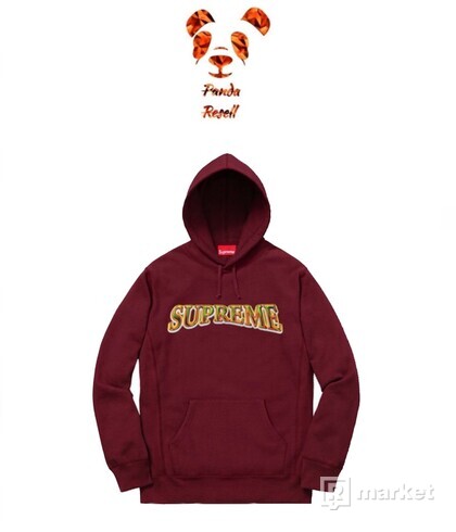 Supreme metallic arc logo hoodie