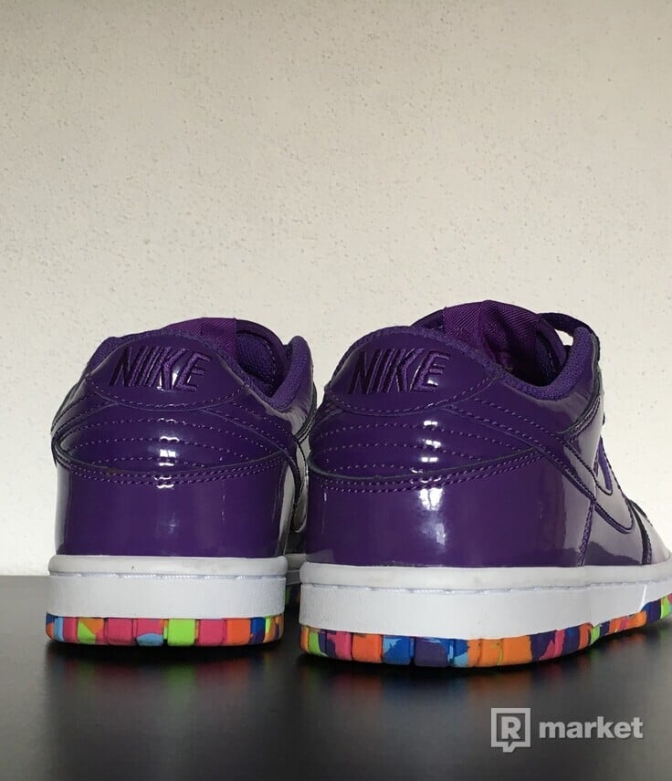 Nike Dunk Low Women Purple White Rainbow Sole 