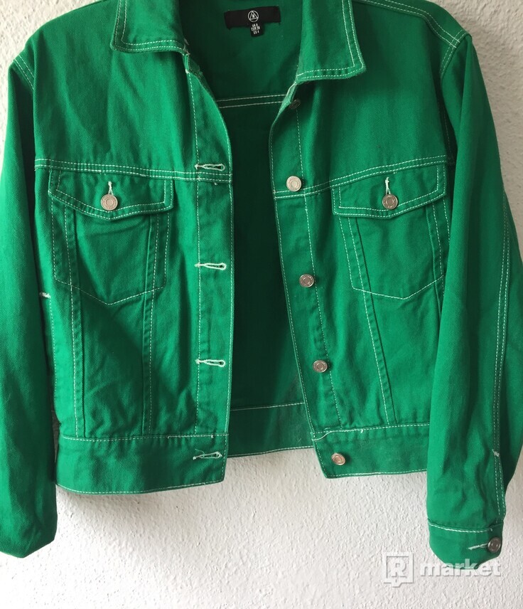 Denim zelená bunda