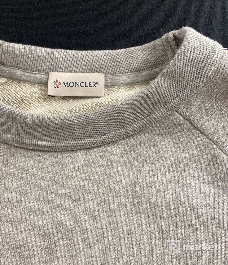 Moncler grey cotton crewneck sweatshirt