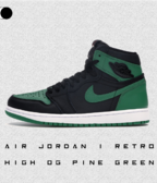 Air Jordan 1 Retro High OG " Pine Green "