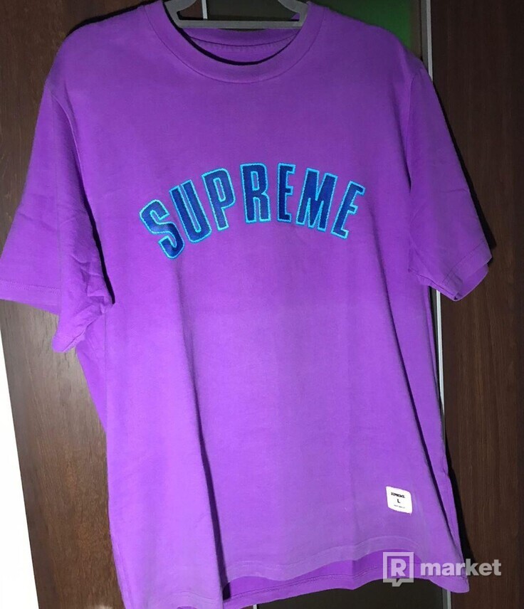 Supreme printed arc s/s top purple