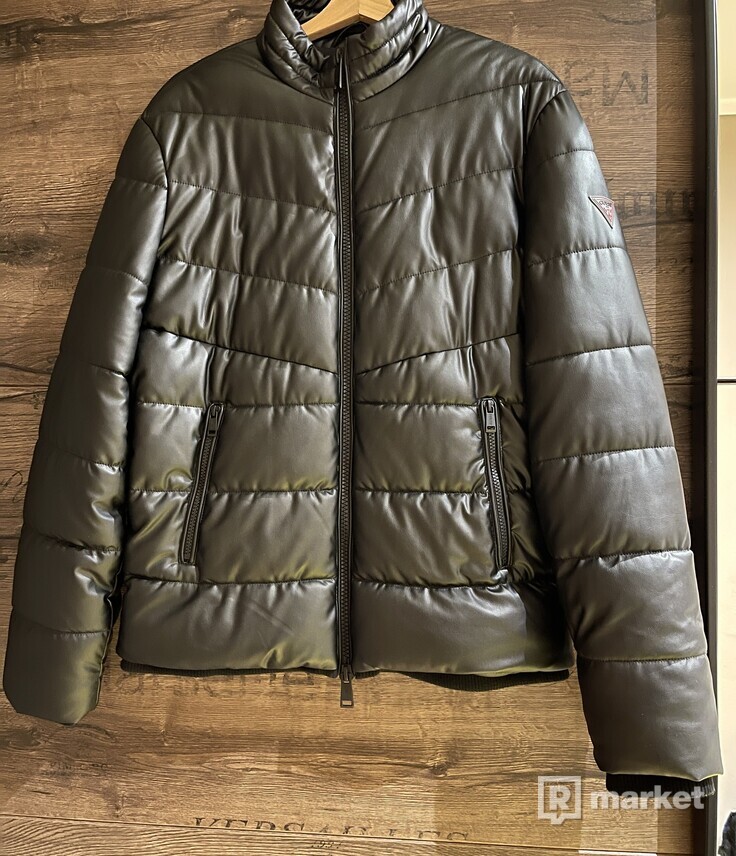 Guess leather puffer jacket