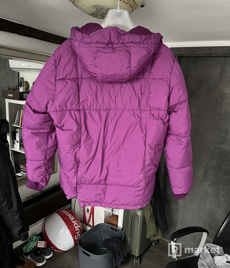 Stone Island Magenta Garment dyed crinkle reps ny down puffer