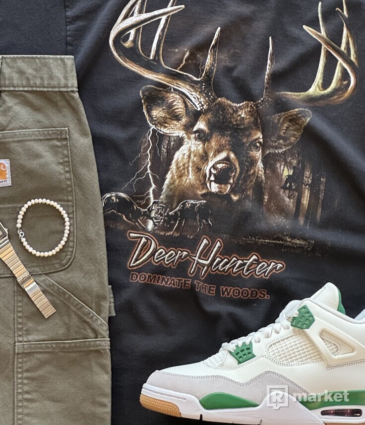 (IG THEVINTAGESTORE.EU) USA Delta Tričko 2008 “Deer Hunter Dominate The Woods”