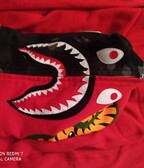 Bape shark hoodie red/camo full zip